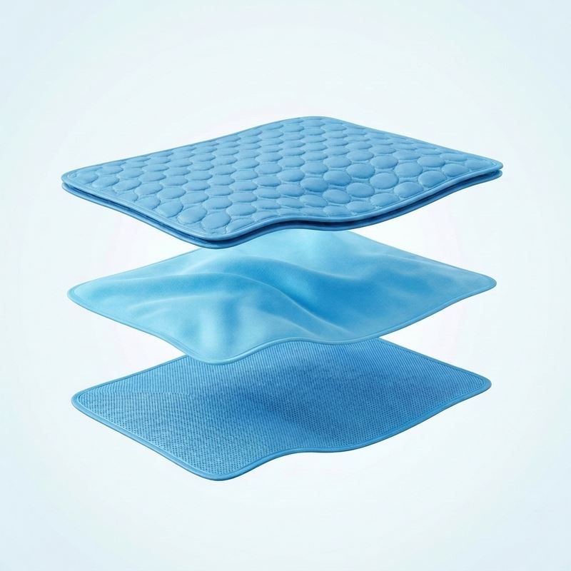Three cooling layers of the Chillapet mat